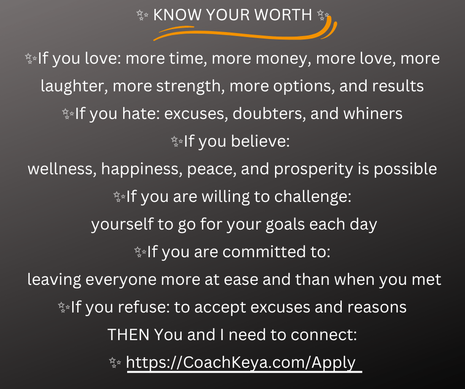 How to Build Self-Esteem | Achieve Goals | Spiritual Journey: More than one way to live an authentic life 11 The Manifesto - Know Your Worth With Coach keya