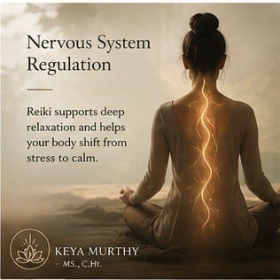 Reiki energy healing supporting nervous system regulation and stress relief through deep relaxation